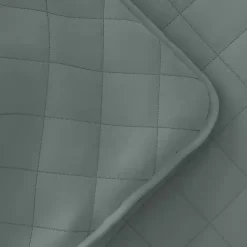 Green Stitched Diamond 3-pc. King Quilt Set