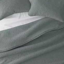 Green Stitched Floral 2-pc. Twin Quilt Set