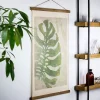 Green Taro Scroll Tapestry
