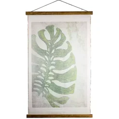 Green Taro Scroll Tapestry