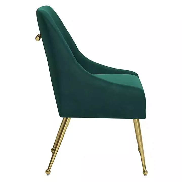 Green Velvet Gold Maxine Dining Chair
