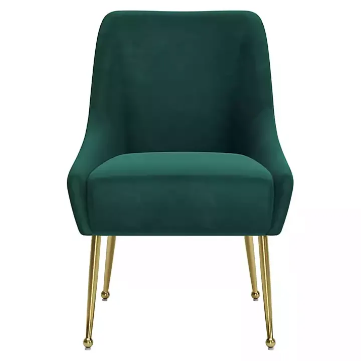 Green Velvet Gold Maxine Dining Chair