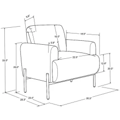Green Velvet Upholstered Knox Accent Chair