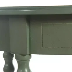 Green Wood Oval Emily Accent Table