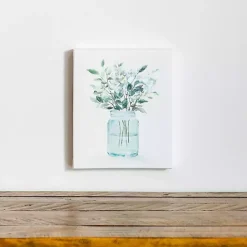 Greenery Bottle II Canvas Art Print
