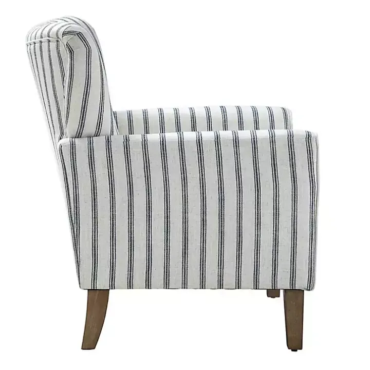 Gustaf Navy Striped Armchair