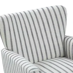 Gustaf Navy Striped Armchair