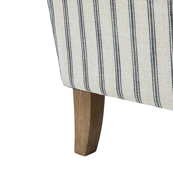 Gustaf Navy Striped Armchair