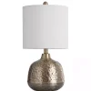 Hammered Brass Accent Table Lamp