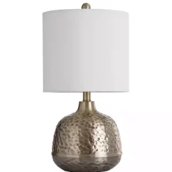 Hammered Brass Accent Table Lamp