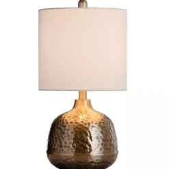 Hammered Brass Accent Table Lamp