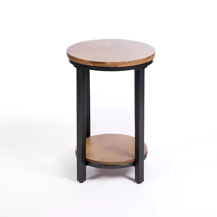Hayden Wood and Gunmetal Accent Table