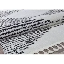 Heath Black and White Moon Area Rug, 8x10