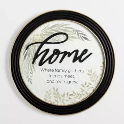 Home Botanical Framed Wall Plaque