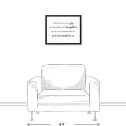 Home Wishes Black Framed Canvas Art Print