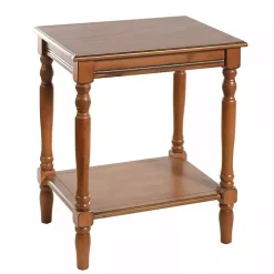 Honey Brown Wood Sybil Accent Table