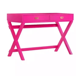 Hot Pink Wood 2-Drawer Peggy Desk