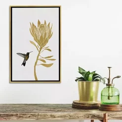 Hummingbird Soaring Canvas Framed Art