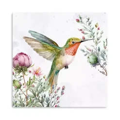 Hummingbird Wildflower I Canvas Art Print