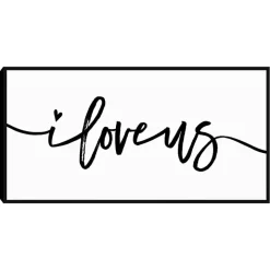 I Love Us Framed Canvas Art Print, 25x13 in.