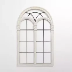 Imogen White Arched Windowpane Wall Plaque