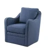 Indigo Swivel Upholstered Wide Seat Accent Chair