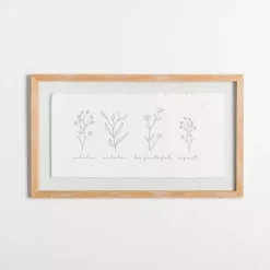 Inhale Exhale Floral Wall Plaque