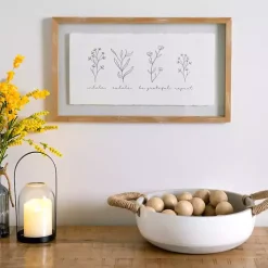 Inhale Exhale Floral Wall Plaque