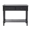 Irma Black Textured Drawers Console Table