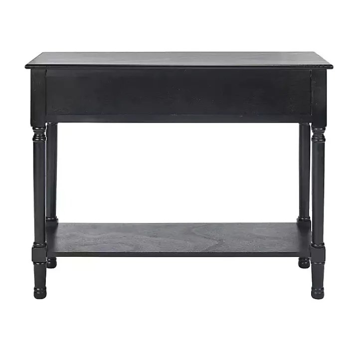 Irma Black Textured Drawers Console Table