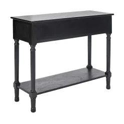 Irma Black Textured Drawers Console Table