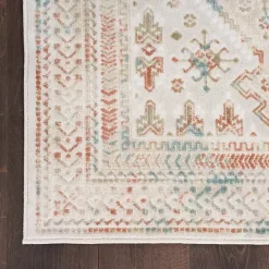 Irsia White Traditional Area Rug, 5x7