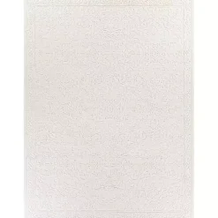 Ivory Botanical Bohemian Area Rug, 8x10