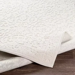 Ivory Botanical Bohemian Area Rug, 8x10