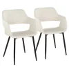 Ivory Faux Leather Marge Dining Chairs, Set of 2