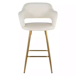 Ivory Faux Leather Marge Counter Stools, Set of 2