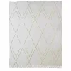 Ivory Geometric Queen Coverlet