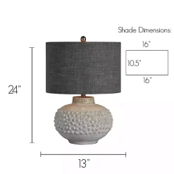 Ivory Hobnail Table Lamp