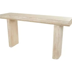 Ivory Natural Wood Grain Console Table