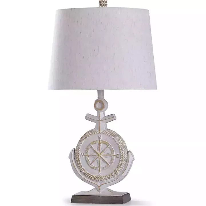 Ivory Nautical Anchor Table Lamp