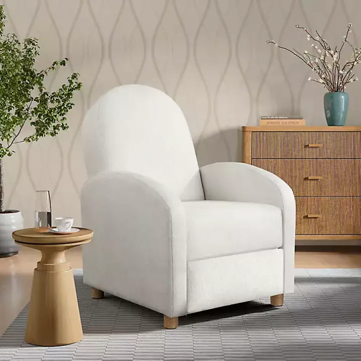 Ivory Rounded Push Back Recliner