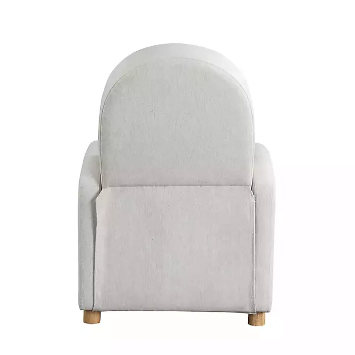 Ivory Rounded Push Back Recliner