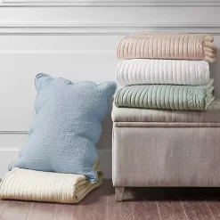 Ivory Scalloped Monica 3-pc. Queen Coverlet Set