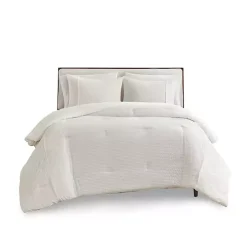 Ivory Seersucker 3-pc. Full/Queen Comforter Set
