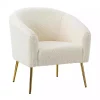Ivory Sherpa Venice Accent Chair