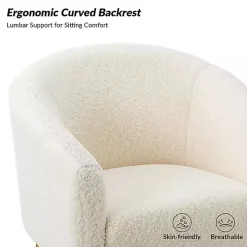 Ivory Sherpa Venice Accent Chair