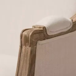 Ivory Streaked Antique Accent Chair