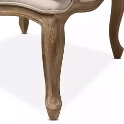 Ivory Streaked Antique Accent Chair