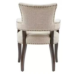 Ivory Upholstered Tufted Dining Chairs, Set of 2