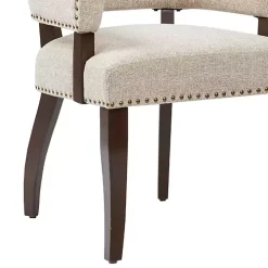 Ivory Upholstered Tufted Dining Chairs, Set of 2